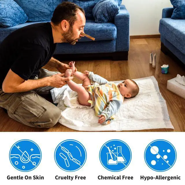 Alt view image 6 of 7 - Disposable Underpads Large 23'' X 36'' Absorbent Bed Pads, Medical Hospital Bed Incontinence Chux Pads | Thick Waterproof Protection for Kids, Adults, Elderly Liquid, Urine, Accidents (25)