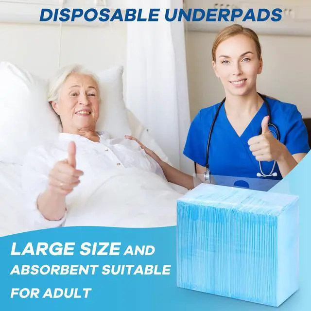 Alt view image 7 of 7 - Disposable Underpads 24" x 36" Incontinence Bed Pads 25Count Chux Pee Pads Heavy Absorbency Furniture & Surface Protection, for Kids, Adults, Elderly, Pets