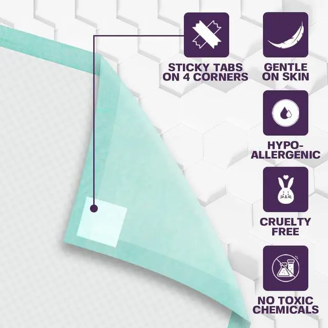 Alt view image 3 of 7 - Disposable Bed Pads for Adults 17 x 24 (100 Count) - Super Absorbent and Waterproof - Incontinence Bed Pads, Chuck Pads, Chux Pads, Changing Pads for Baby, Pee Pads for Kids