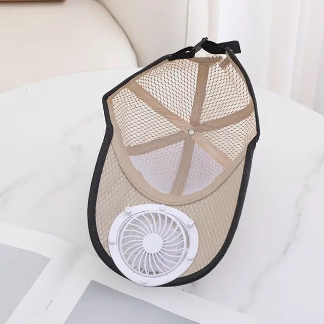 Alt view image 5 of 7 - Solar Powered Fan Baseball Cap Mesh Summer Outdoor Beach Sun Hats for Men Women Cool Fan UV Protection Camping Fishing Cap UPF 50+ Wide Brim Dad Trucker Cap Tennis Golf Sun Visor Cycling Running Hat