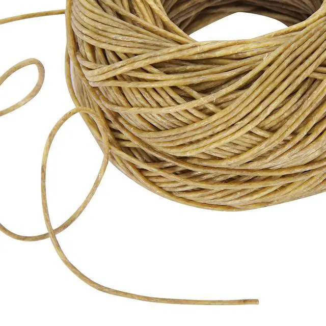 Alt view image 2 of 7 - 200FT Organic Hemp Wick with Natural Beeswax Coating | Standard 1.1mm Size, Natural Material, Slow and Steady Burn, No Dripping, Ideal for Lighters and Candle Making
