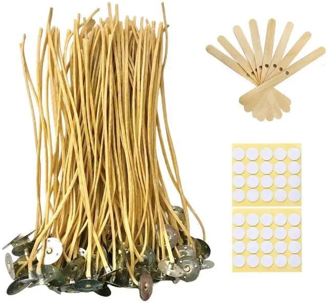 Main image of Candle Wicks 100 PCS 8 inch Hemp Candle Wicks 2.5mm Organic Beeswax Candle Wicks for Candle Making Candle Wick for Butter Candle Hemp Candle Wick