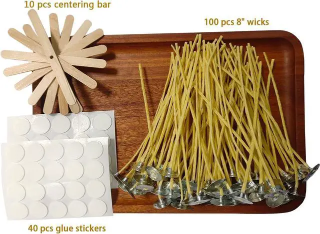 Alt view image 5 of 7 - Candle Wicks 100 PCS 8 inch Hemp Candle Wicks 2.5mm Organic Beeswax Candle Wicks for Candle Making Candle Wick for Butter Candle Hemp Candle Wick