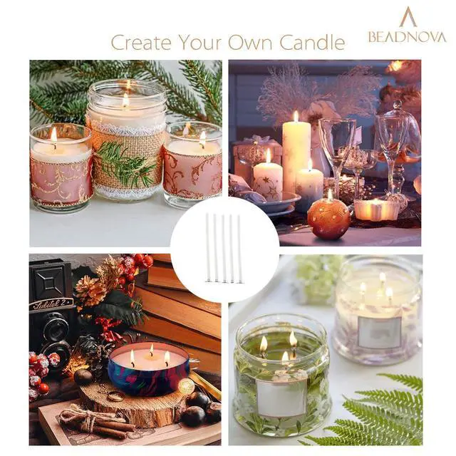 Alt view image 4 of 5 - Candle Cotton Wicks 4 Inch 150pcs Short Candle Making Wicks for Making DIY