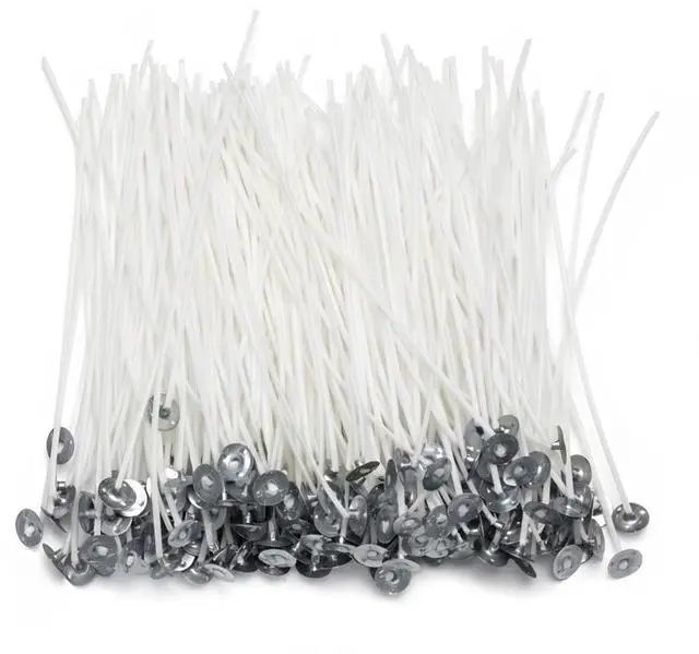 Main image of 160Pcs 6 Inch Pre-Waxed Candle Wick, with Tabs, Low Smoke | Cotton Core, Ideal for Candle Making, Soy Wax, DIY Crafts, Gifts, Party Favors