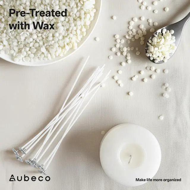 Alt view image 3 of 7 - 160Pcs 6 Inch Pre-Waxed Candle Wick, with Tabs, Low Smoke | Cotton Core, Ideal for Candle Making, Soy Wax, DIY Crafts, Gifts, Party Favors
