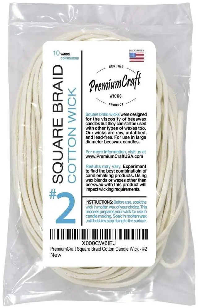 Main image of Square Braid Cotton Candle Wick - #2