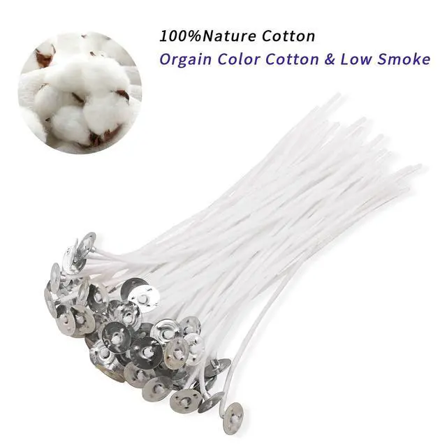 Alt view image 3 of 7 - 100 Piece 10 inch Pre-Waxed Candle Wicks for Candle Making