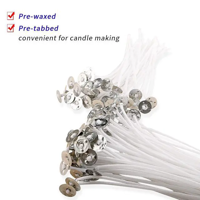 Alt view image 4 of 7 - 100 Piece 10 inch Pre-Waxed Candle Wicks for Candle Making