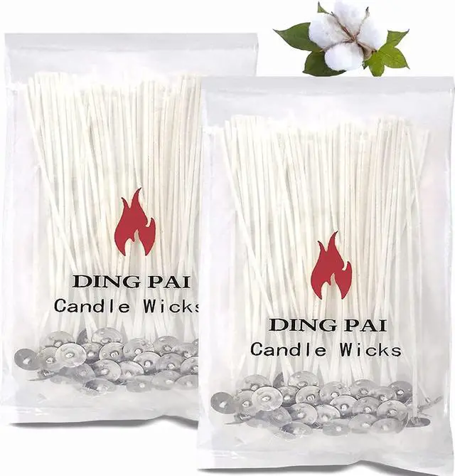 Main image of 100pcs Candle Cotton Wicks, 6 Inch Candle Wicks for Candle Making | ECO-FRIENDLY 100% Cotton, Low Smoke Pre-Waxed, Lead-Free, Suitable for Soy, Beeswax, Palm, Coconut, Paraffin