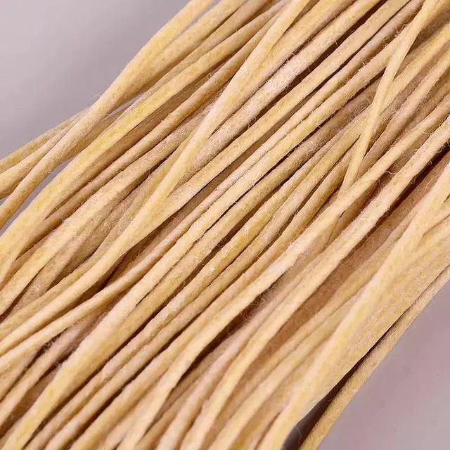 Alt view image 6 of 7 - 100pcs/6in Beeswax Candle Wicks - Hemp Wick, Slow Burning, Pre-Waxed, 2mm Diameter