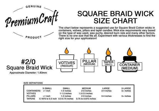 Alt view image 3 of 3 - Square Braid Cotton Candle Wick - #2/0