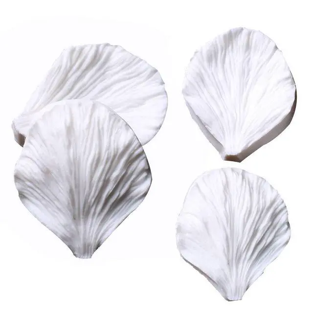 Alt view image 3 of 7 - 5pcs Stainless Steel Peony Cutter 2pcs Fondant Silicone Mold Gumpaste Peony Sugarcraft Flower Veining Mold Veiner Petal Making Tool