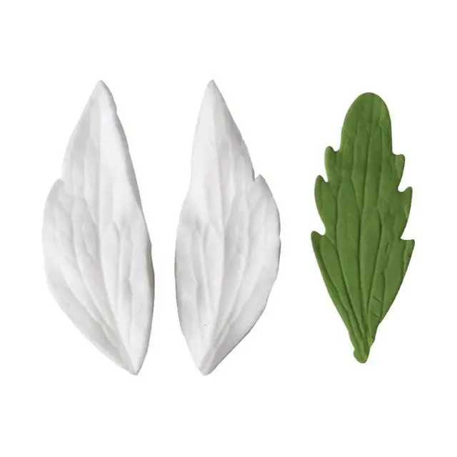 Alt view image 6 of 7 - 8Pcs Sugar Paste Leaf Veiners Fontant Mold Fondant Silicone Leaf Rose/Peony/Lily 3D Craft Tool