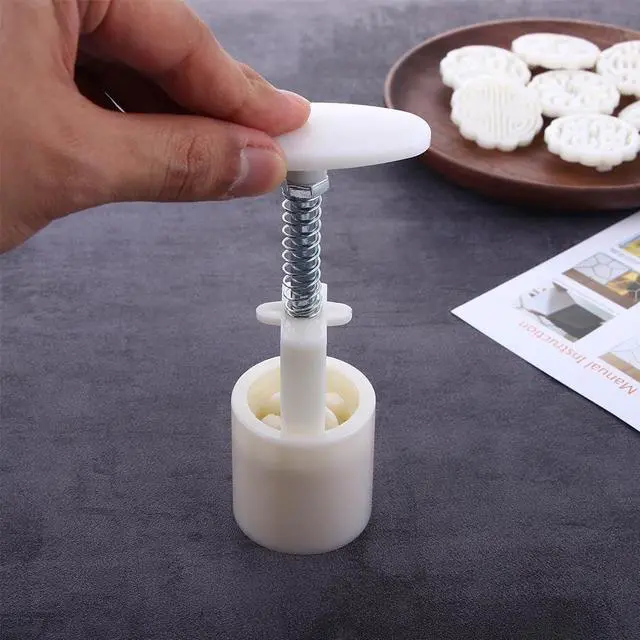 Alt view image 3 of 7 - Mooncake Molds 8Pcs/Set 3D Flowers Shape Moon Cake Mold Hand Press Cookie Stamp Moon Cake Decor Mold Cake Plungers Mold 25g Pastry DIY Baking Tool
