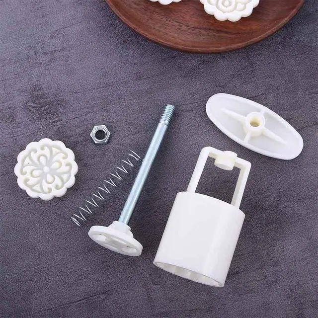 Alt view image 5 of 7 - Mooncake Molds 8Pcs/Set 3D Flowers Shape Moon Cake Mold Hand Press Cookie Stamp Moon Cake Decor Mold Cake Plungers Mold 25g Pastry DIY Baking Tool