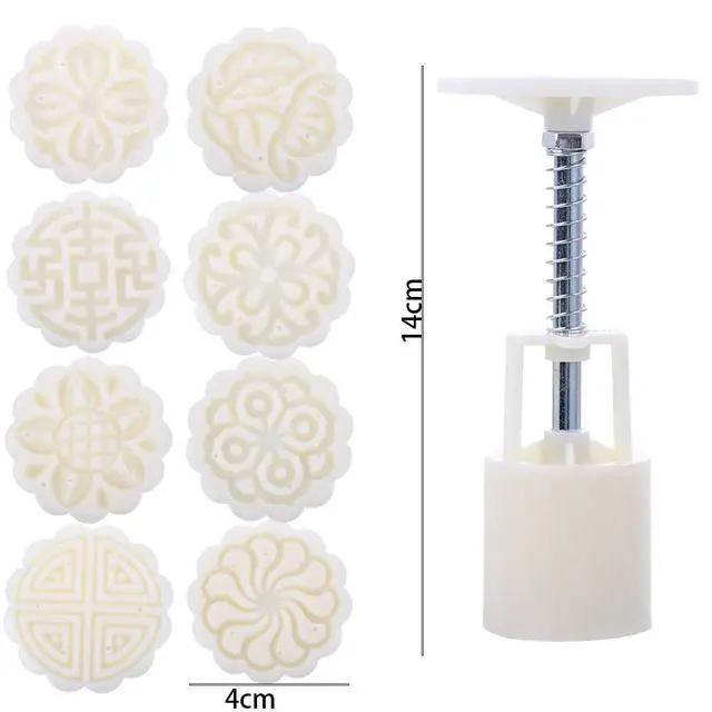 Alt view image 7 of 7 - Mooncake Molds 8Pcs/Set 3D Flowers Shape Moon Cake Mold Hand Press Cookie Stamp Moon Cake Decor Mold Cake Plungers Mold 25g Pastry DIY Baking Tool