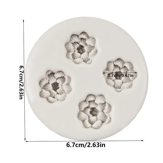 Alt view image 2 of 7 - Cherry Blossom Silicone Molds Flower Fondant Cake Molds | Flower Chocolate Candy Mold Cake Decoration Cupcake Topper Sugar Craft Polymer Clay Resin Gum Paste