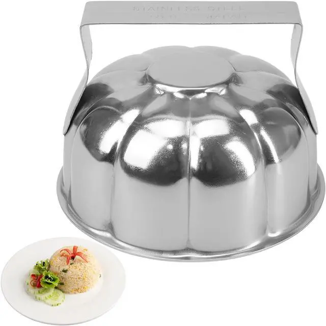 Main image of Flower Rice Molds Cute Stainless Steel Press Mold for Omurice, Tamagoyaki, Omelette, Sushi & Egg Fried Rice Home Restaurant DIY Kitchen Dish Decoration Maker