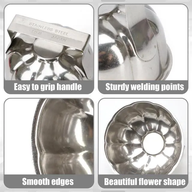 Alt view image 3 of 7 - Flower Rice Molds Cute Stainless Steel Press Mold for Omurice, Tamagoyaki, Omelette, Sushi & Egg Fried Rice Home Restaurant DIY Kitchen Dish Decoration Maker