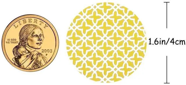 Alt view image 6 of 7 - 12 Sheets Decorative Gold Circle Envelope Seals Stickers Gift Boxes Sticker Party Favor Bags Sticker Label Stickers Holiday Birthday Party Wedding Baby Shower Decorations (108 Pieces)