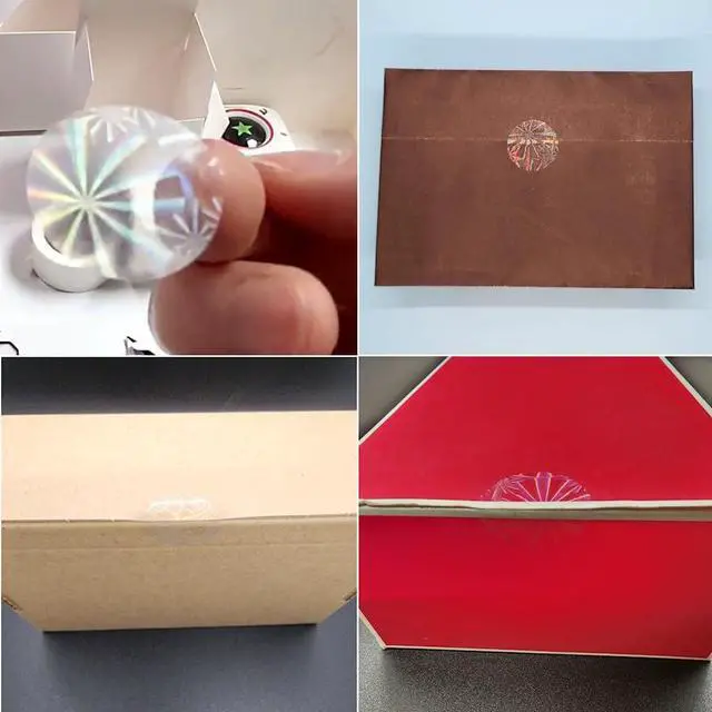Alt view image 6 of 6 - 1 inch Transparent Seal Stickers. 1000 pcs Holographic Clear Sealing Stickers for Packaging, Envelopes, Gift Boxes