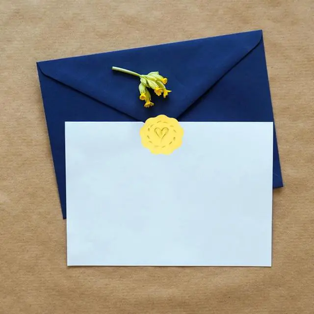 Alt view image 5 of 5 - 300 PCS Gold Embossed Heart Seal Stickers, Self-Adhesive Wax Looking Labels for Wedding Party Envelopes (QX146)