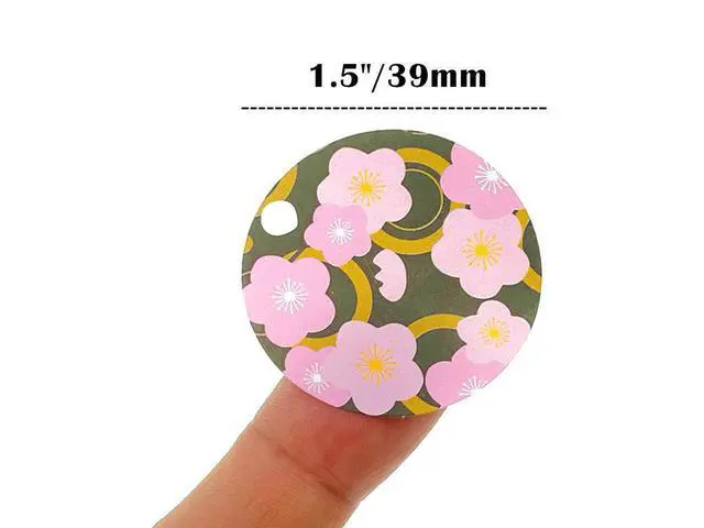Alt view image 3 of 7 - Japan Style Sealing Sticker,Round Japanese Traditional Pattern Self-Adhesive Universal Sealing Paster Gift Packing Decorative Labels Envelope Seals(10 Sheets,90pcs)