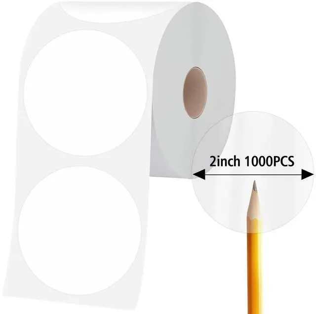 Main image of 1000-Pack Clear Circle Seal Stickers2-Inch Self-Adhesive Wafer Dots Label for Envelopes, Gift Boxes, Mail & Package Sealing | Transparent Round Stickers with Strong Adhesion
