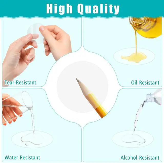 Alt view image 3 of 7 - 1000-Pack Clear Circle Seal Stickers2-Inch Self-Adhesive Wafer Dots Label for Envelopes, Gift Boxes, Mail & Package Sealing | Transparent Round Stickers with Strong Adhesion