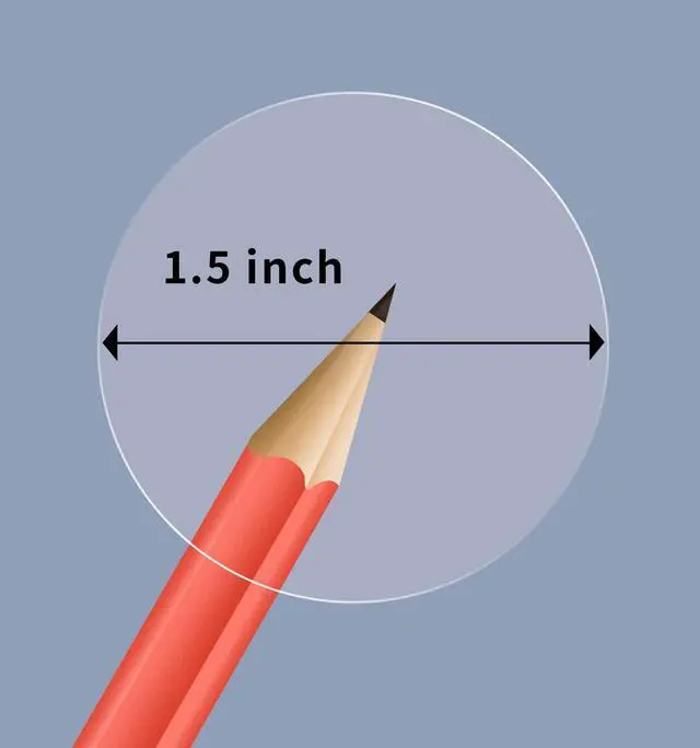 Main image of 1.5 Inch Round Clear Transparent Package Envelope Mail Wafer Seal Sticker Labels (550 PCS,1 ROLL)