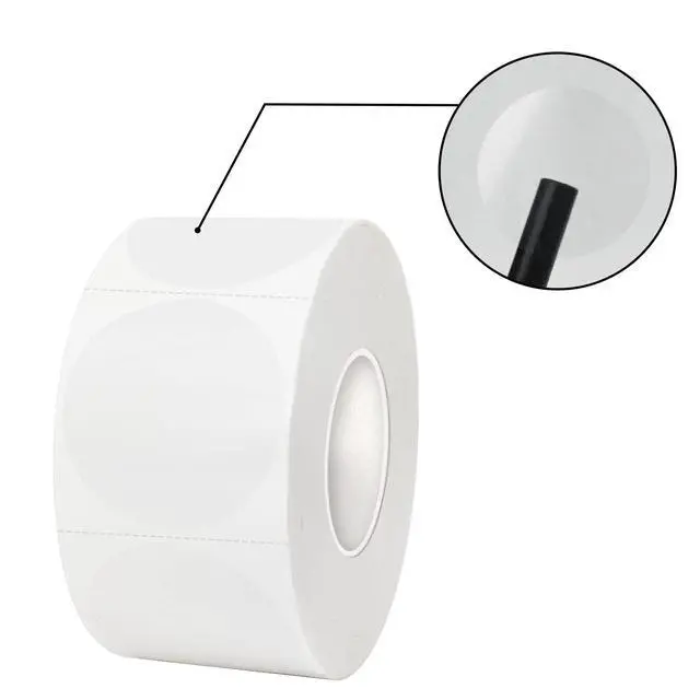 Alt view image 2 of 5 - 1.5 Inch Round Clear Transparent Package Envelope Mail Wafer Seal Sticker Labels (550 PCS,1 ROLL)