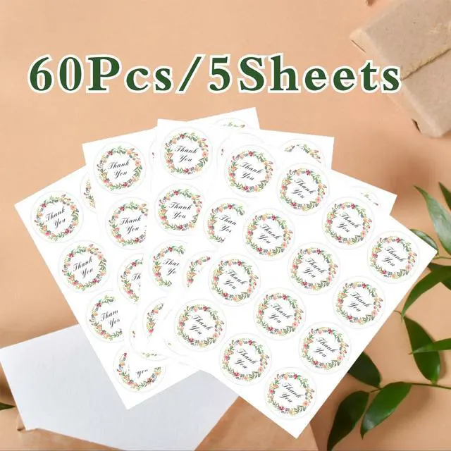 Alt view image 3 of 7 - 60 Thank You Labels, 2 Inch Thank You Stickers, Envelope Seals for Small Business