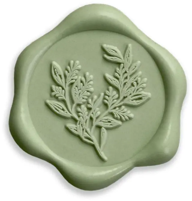 Main image of Wax Seal Stickers - Eucalyptus Wedding Invitation Envelope Seal Stickers, 50 Pcs Self- Adhesive Sage Green Stickers, Perfect for Invitation, Christmas, Gift Wrapping