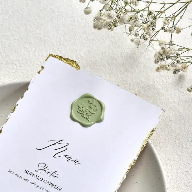 Alt view image 4 of 7 - Wax Seal Stickers - Eucalyptus Wedding Invitation Envelope Seal Stickers, 50 Pcs Self- Adhesive Sage Green Stickers, Perfect for Invitation, Christmas, Gift Wrapping