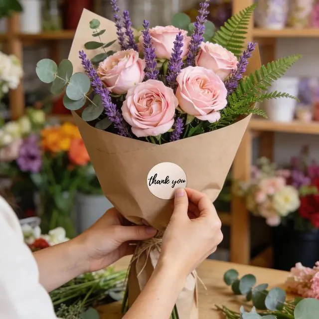 Alt view image 5 of 7 - 500 Pcs Thank You Stickers Roll, Morandi Boho 6 Colors with Bold Font, 1.5 Inch Round Waterproof Self-Adhesive Labels for Small Business Packaging, Gift Boxes, Bags, Envelopes & Shipping Orders