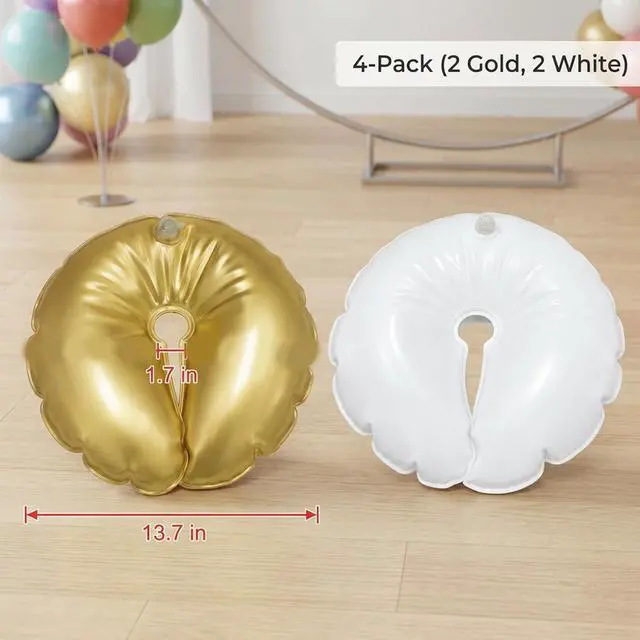 Alt view image 2 of 7 - 4Pcs Balloon Arch Weights, U-Shape Water Bags for Balloon Stand Weights and Arch Weights, Durable PVC Material for Party Decorations and Event Setup