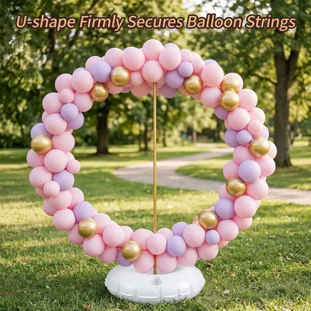 Alt view image 5 of 7 - 4Pcs Balloon Arch Weights, U-Shape Water Bags for Balloon Stand Weights and Arch Weights, Durable PVC Material for Party Decorations and Event Setup