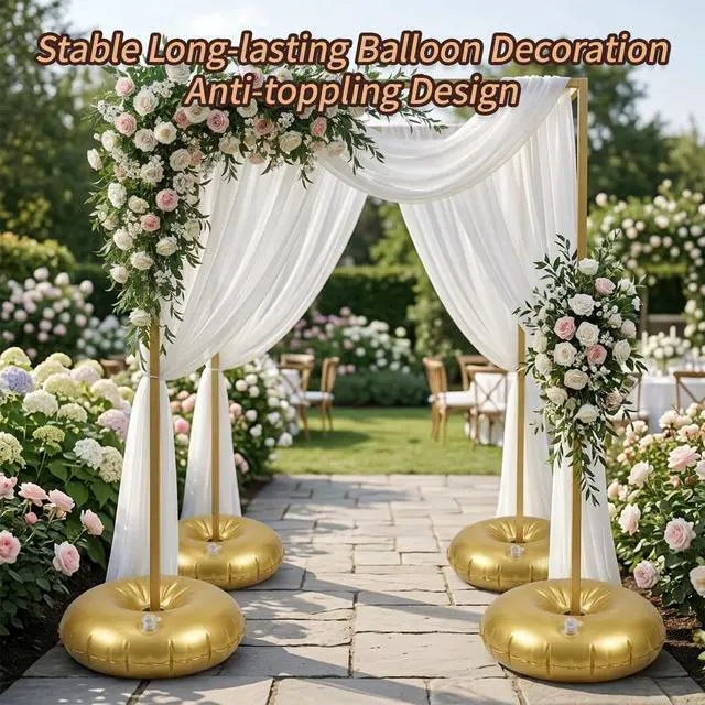 Alt view image 6 of 7 - 4Pcs Balloon Arch Weights, U-Shape Water Bags for Balloon Stand Weights and Arch Weights, Durable PVC Material for Party Decorations and Event Setup