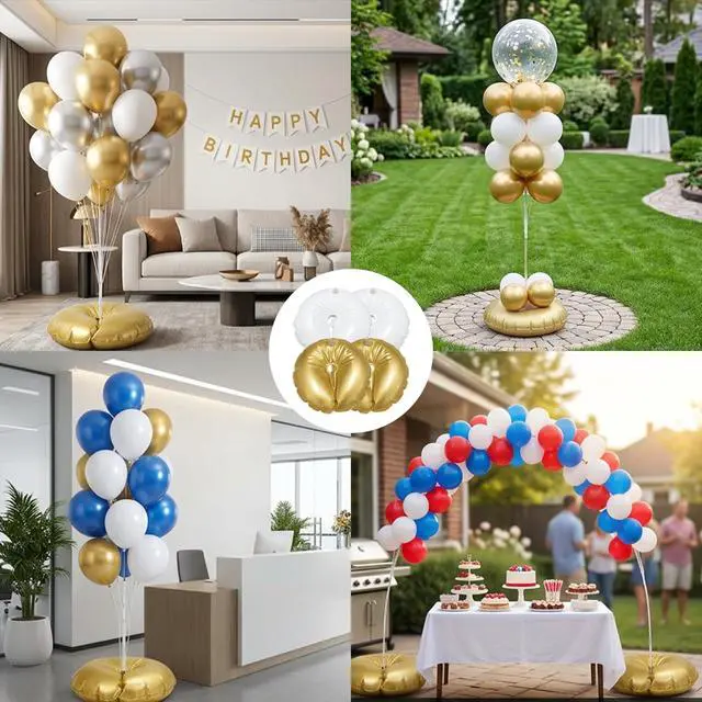 Alt view image 7 of 7 - 4Pcs Balloon Arch Weights, U-Shape Water Bags for Balloon Stand Weights and Arch Weights, Durable PVC Material for Party Decorations and Event Setup