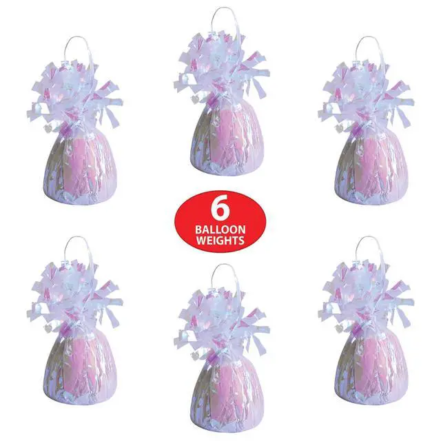 Alt view image 4 of 7 - Wrapped Balloon Weight 6 Pack, Opalescent Balloon Centerpiece and Bouquet Holders, Party Decoration Accessories and Event Décor for Birthdays, Weddings and Graduation Parties, 6 Oz