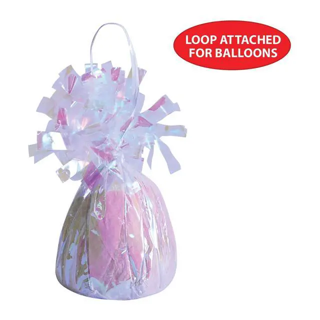 Alt view image 6 of 7 - Wrapped Balloon Weight 6 Pack, Opalescent Balloon Centerpiece and Bouquet Holders, Party Decoration Accessories and Event Décor for Birthdays, Weddings and Graduation Parties, 6 Oz