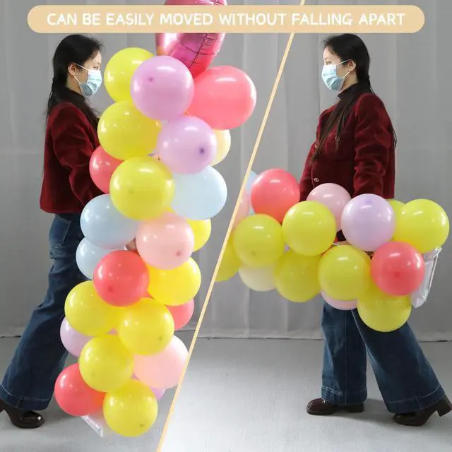 Alt view image 5 of 7 - 2 Sets Balloon Column Stand Kit with Reusable Metal Telescopic | 7 Feet Height Adjustable Balloon Tower Pillar for Graduation, Wedding, Baby Shower, Birthday Party Decoration