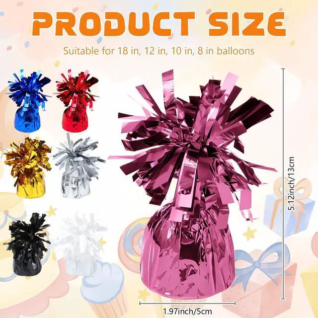 Alt view image 2 of 7 - 2 Pcs Balloon Weights Pink Metallic Anchor Balloon Holder for Helium Balloons Heavy Table Weights Graduation Party Christmas Wedding Celebration Decoration (Pink)