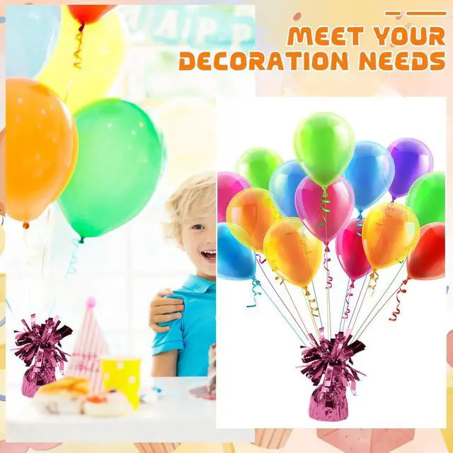 Alt view image 6 of 7 - 2 Pcs Balloon Weights Pink Metallic Anchor Balloon Holder for Helium Balloons Heavy Table Weights Graduation Party Christmas Wedding Celebration Decoration (Pink)