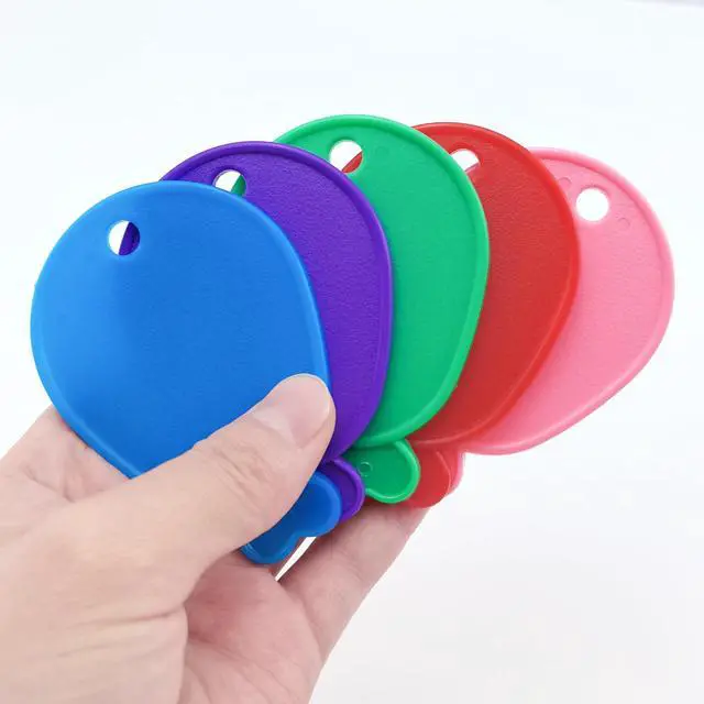 Alt view image 2 of 7 - 15 PCS Colorful Plastic Balloon Weights, Balloon Shape Design | Reusable Helium Balloon Weights for Weddings, Birthdays, Parties, Decorations