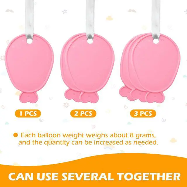 Alt view image 4 of 7 - 15 PCS Colorful Plastic Balloon Weights, Balloon Shape Design | Reusable Helium Balloon Weights for Weddings, Birthdays, Parties, Decorations