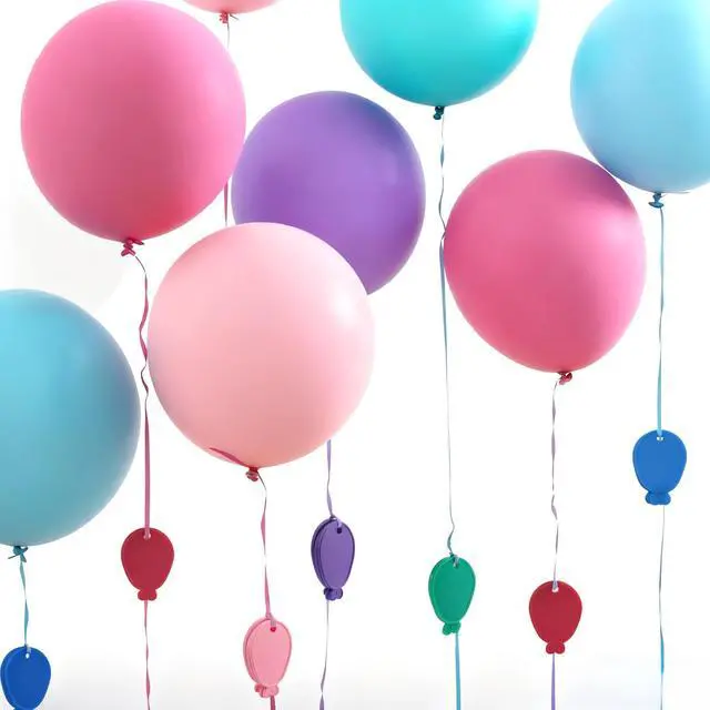 Alt view image 6 of 7 - 15 PCS Colorful Plastic Balloon Weights, Balloon Shape Design | Reusable Helium Balloon Weights for Weddings, Birthdays, Parties, Decorations