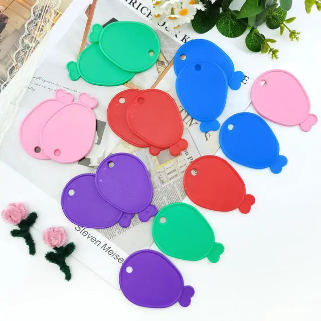 Alt view image 7 of 7 - 15 PCS Colorful Plastic Balloon Weights, Balloon Shape Design | Reusable Helium Balloon Weights for Weddings, Birthdays, Parties, Decorations