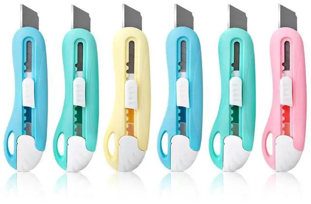 Main image of 6 Pack Utility Knives, Retractable Box Cutters for Daily UseOffice & DIY